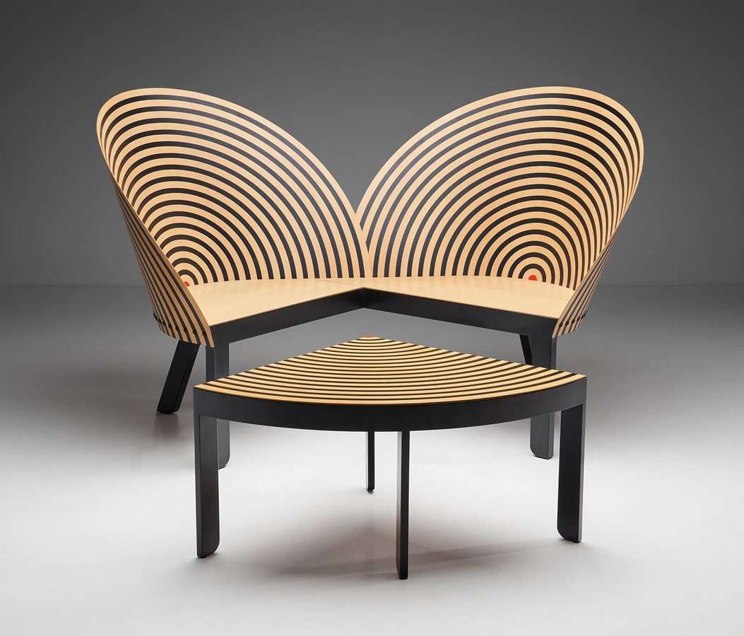 Nanna Ditzel, ‘Bench for Two’ with table, for Fredericia Stolefabrik, late 20th century ©H.Gallery