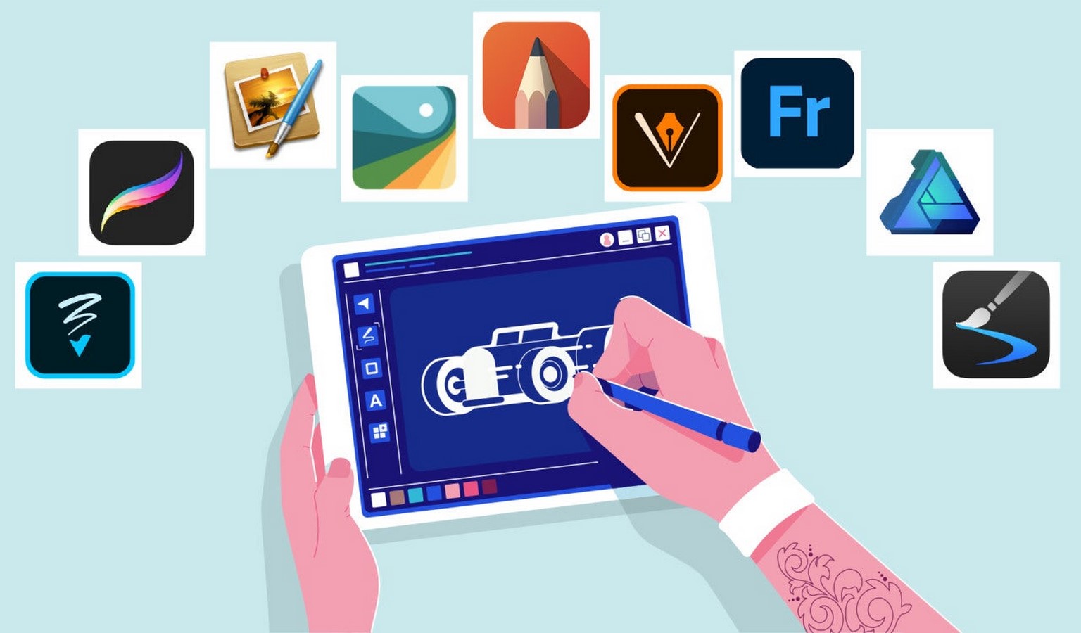 Apps for sketching and illustration_©99designs.com