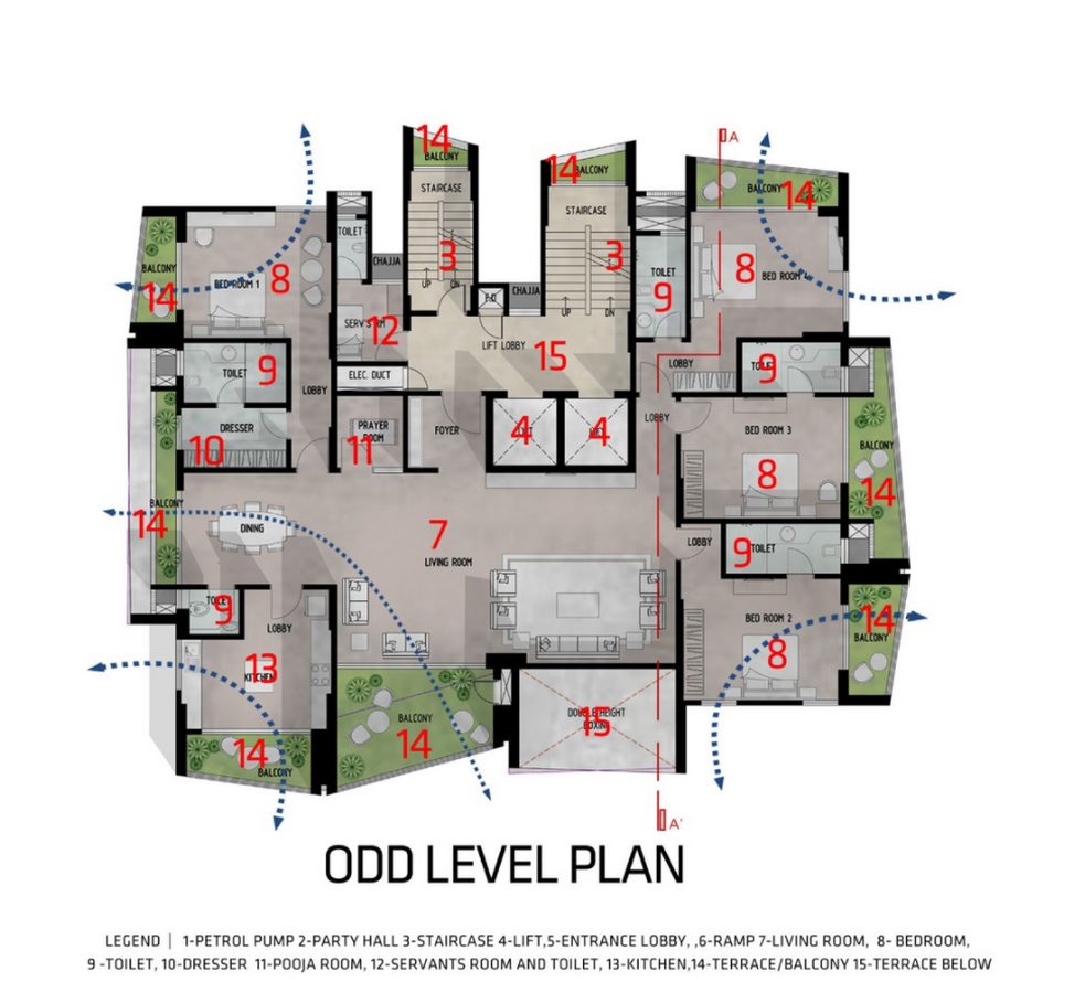 Ishatvam 9 by Sanjay Puri Architects: The extended decks - Sheet3