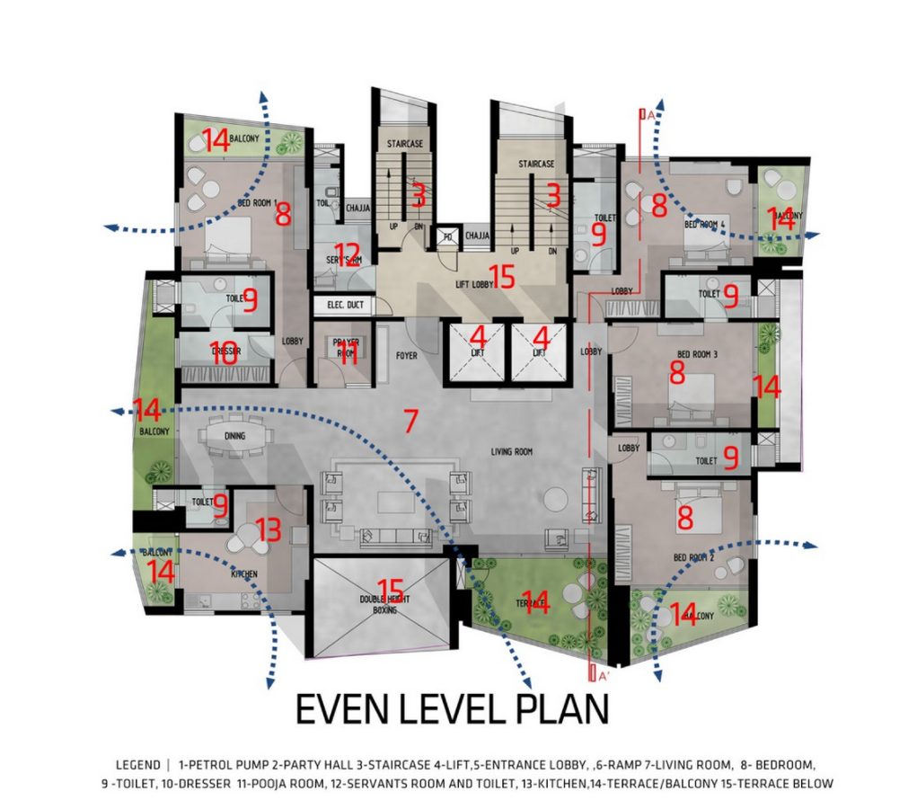 Ishatvam 9 by Sanjay Puri Architects: The extended decks - Sheet4