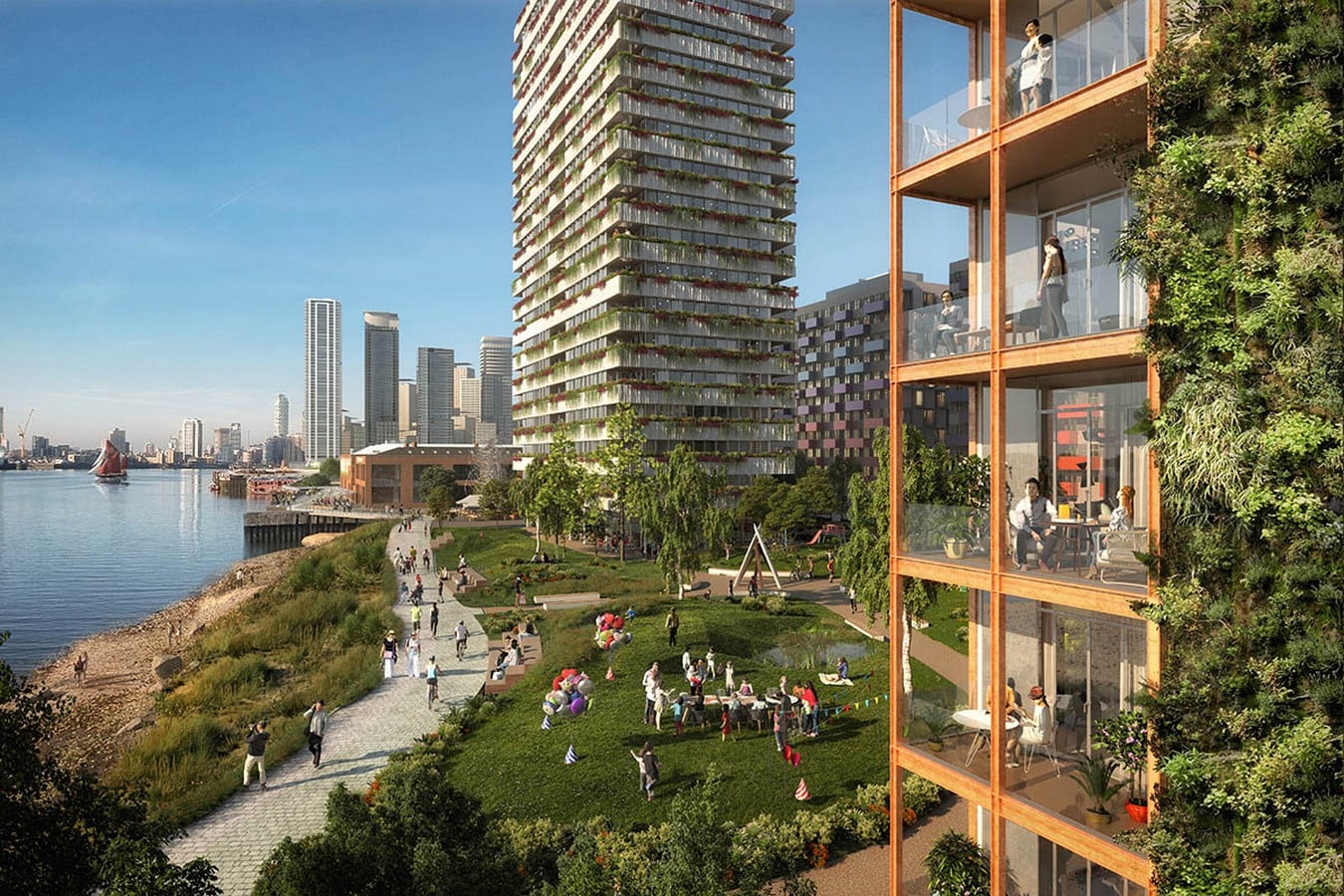Masterplan by OMA / Reinier De Graaf For Morden Wharf In London Gets Planning Consent - Sheet4