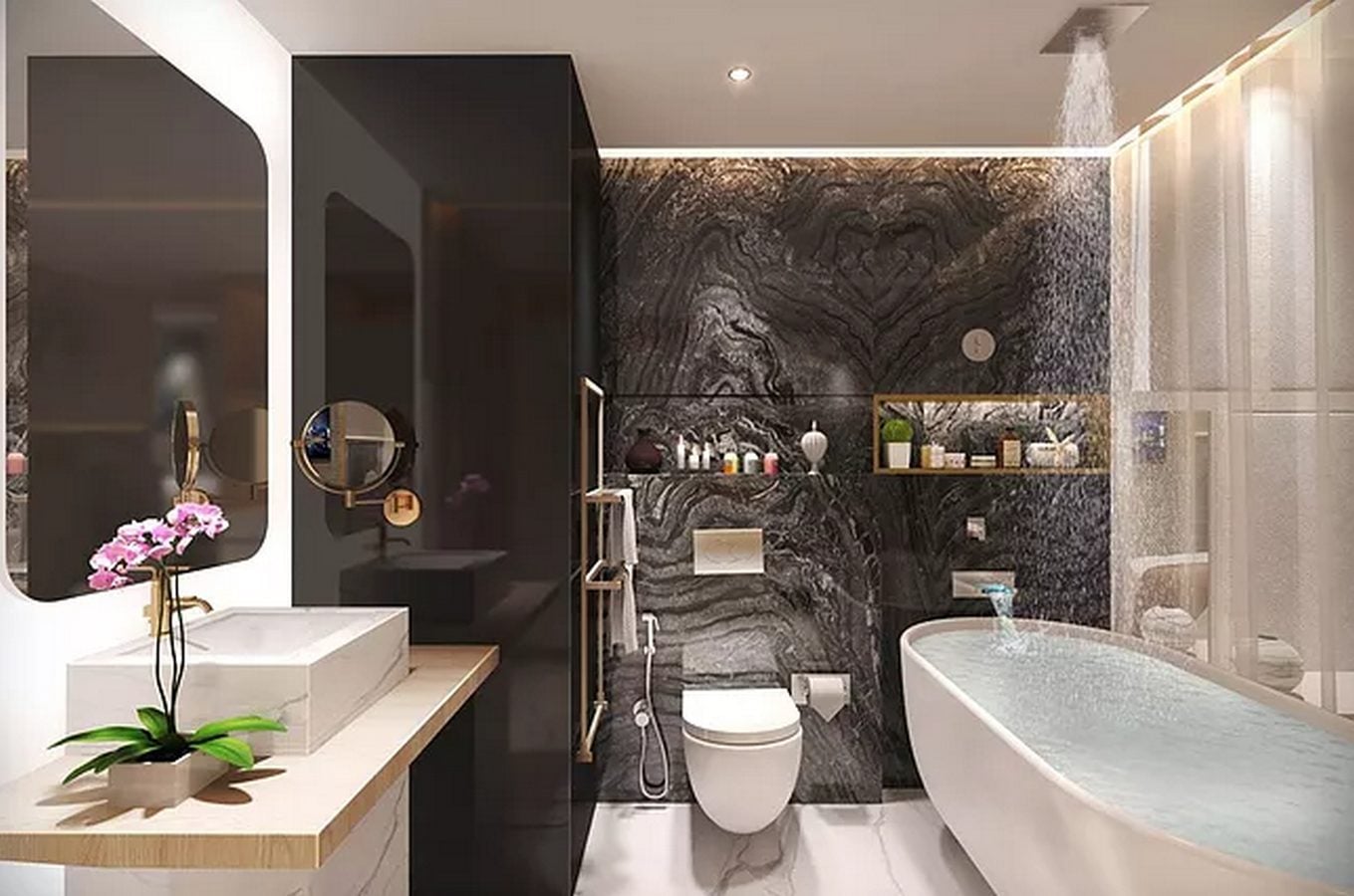 interior view of luxury bathroom inside the boutique hotel_andstudio.in