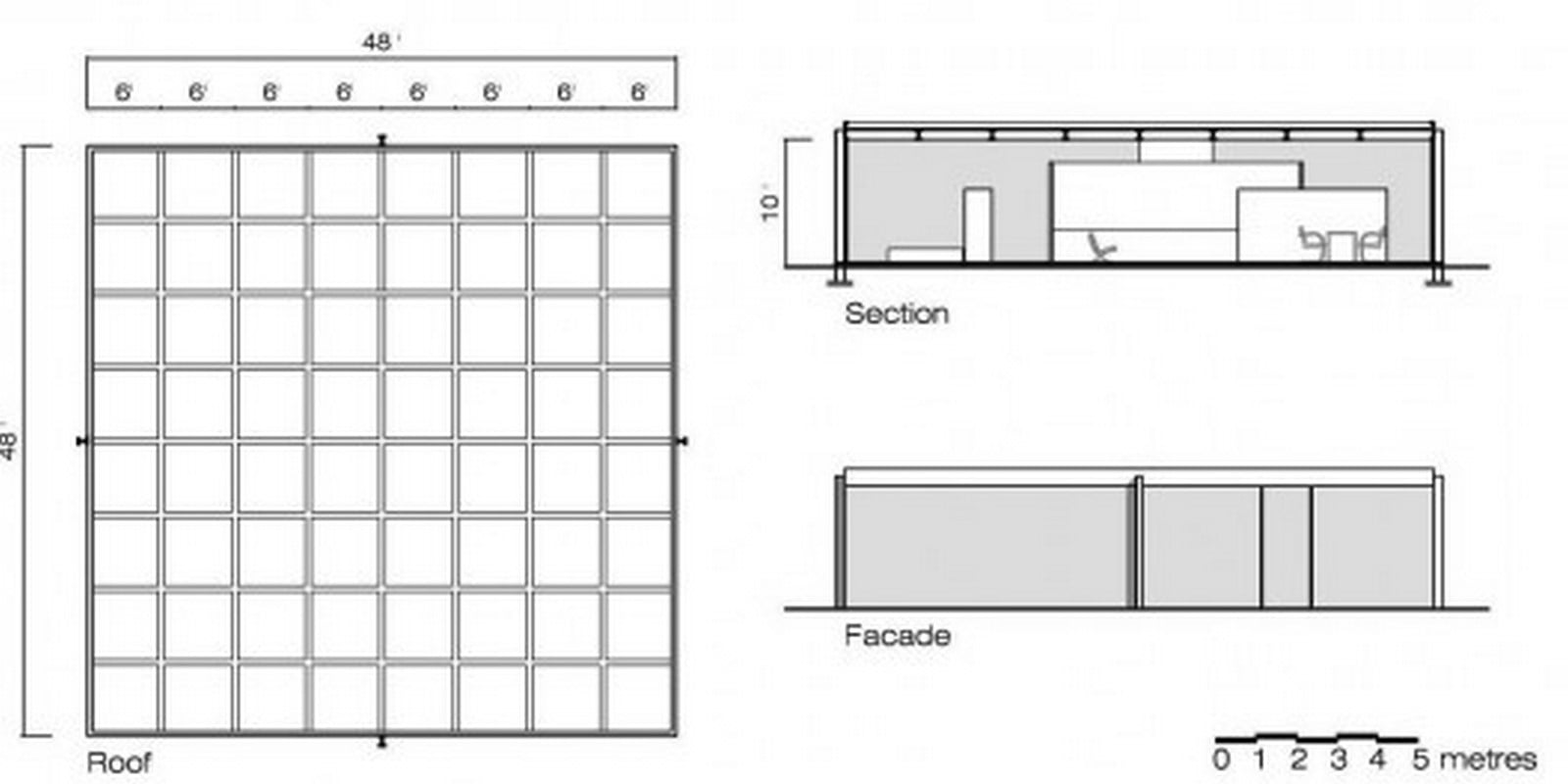 The Core House by Ludwig Mies van der Rohe: A Theoretical Project - Sheet5