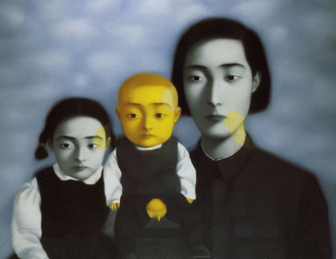 Bloodline series, Photograph credits to Sigg Collection_©https://www.artribune.com/arti-visive/arte-contemporanea/2020/03/mostra-collezione-uli-sigg-castello-rivoli-cina/attachment/zhang-xiaogang-bloodline-series-1997-courtesy-sigg-collection/