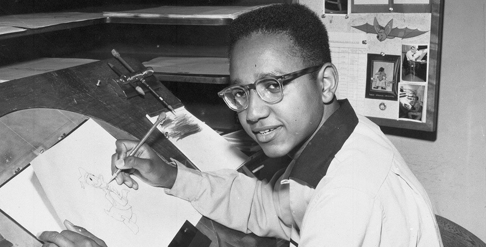 floyd norman working on daffy duck as one of disney's first black animators
