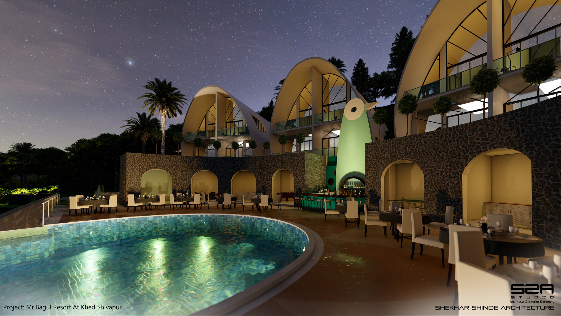 Mr. Bagul Resort at Khed Shivapur By S2A Studio, Pune - Sheet3