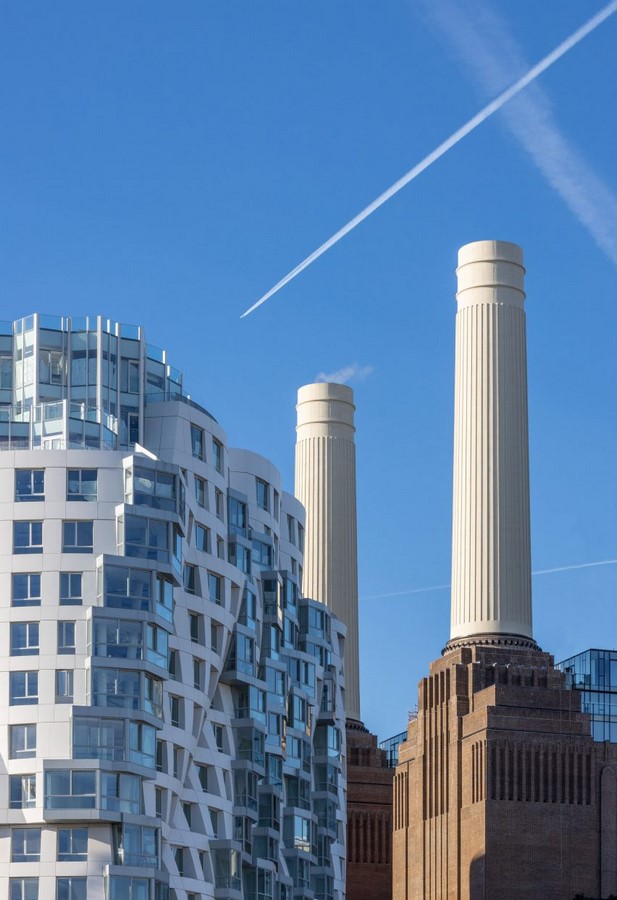 The Iconic Battersea Power Station framed by Frank Gehry’s First Housing Project in the UK - Sheet2