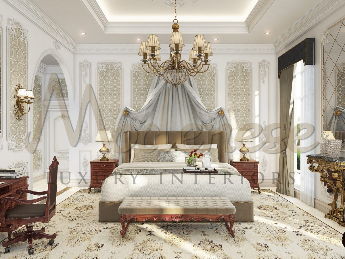 Classical Bedroom Design For Villa in Morocco_©https://modeneseinteriors.com/portfolio-items/classical-bedroom-design-morocco/