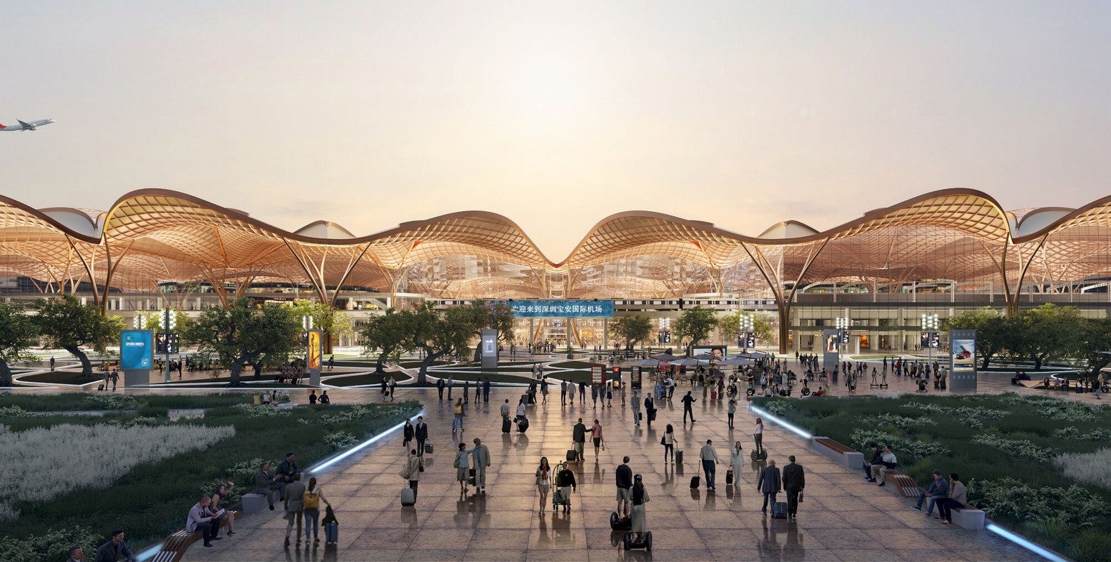 Elevation of Shenzhen Airport_©Grimshaw Architects