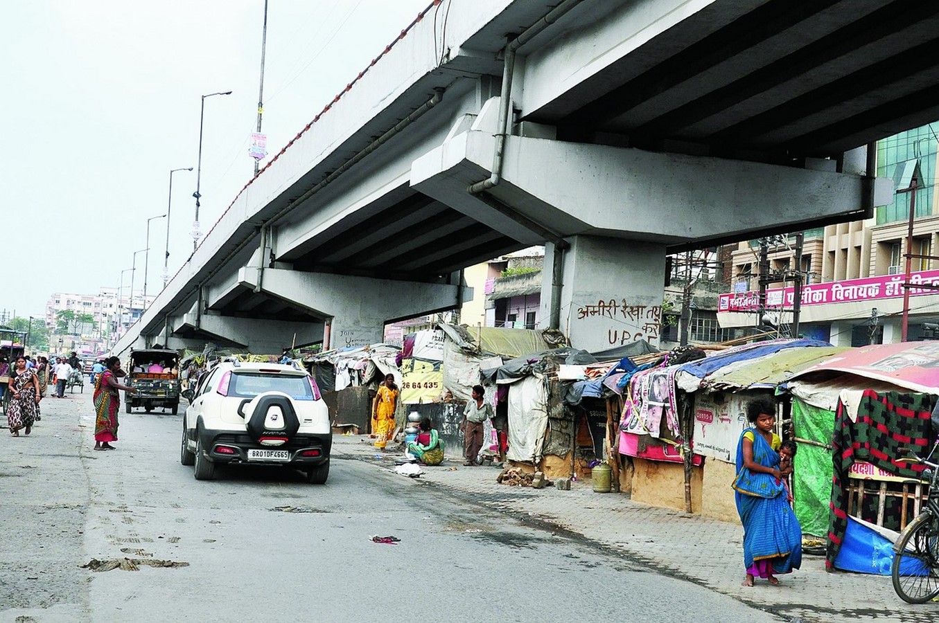 The changing environment under the flyover - Sheet3