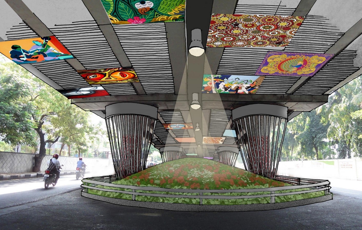 The changing environment under the flyover - Sheet5