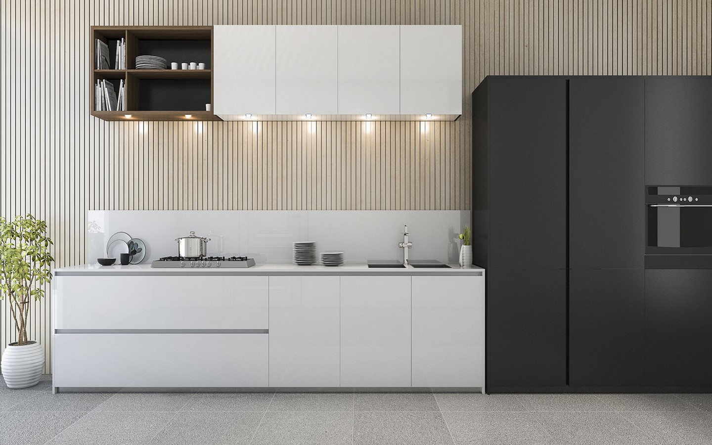 10 Semi Modular Kitchen Designs for your home - Sheet8
