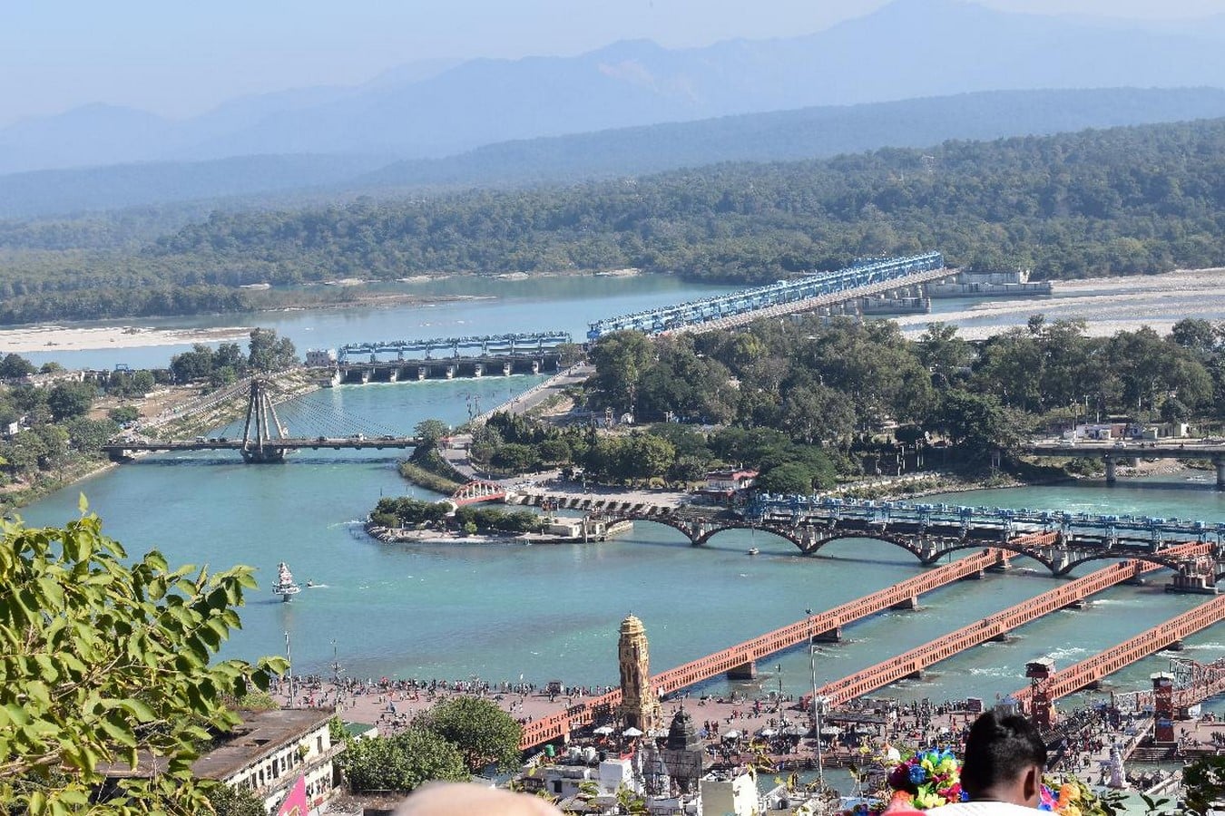 Aerial view of the cable Bridge_©structurae