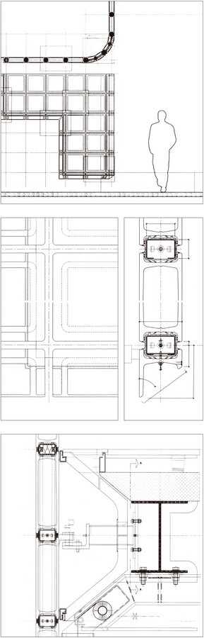 Sections of details at glass blocks_©www.fondazionerenzopiano.org
