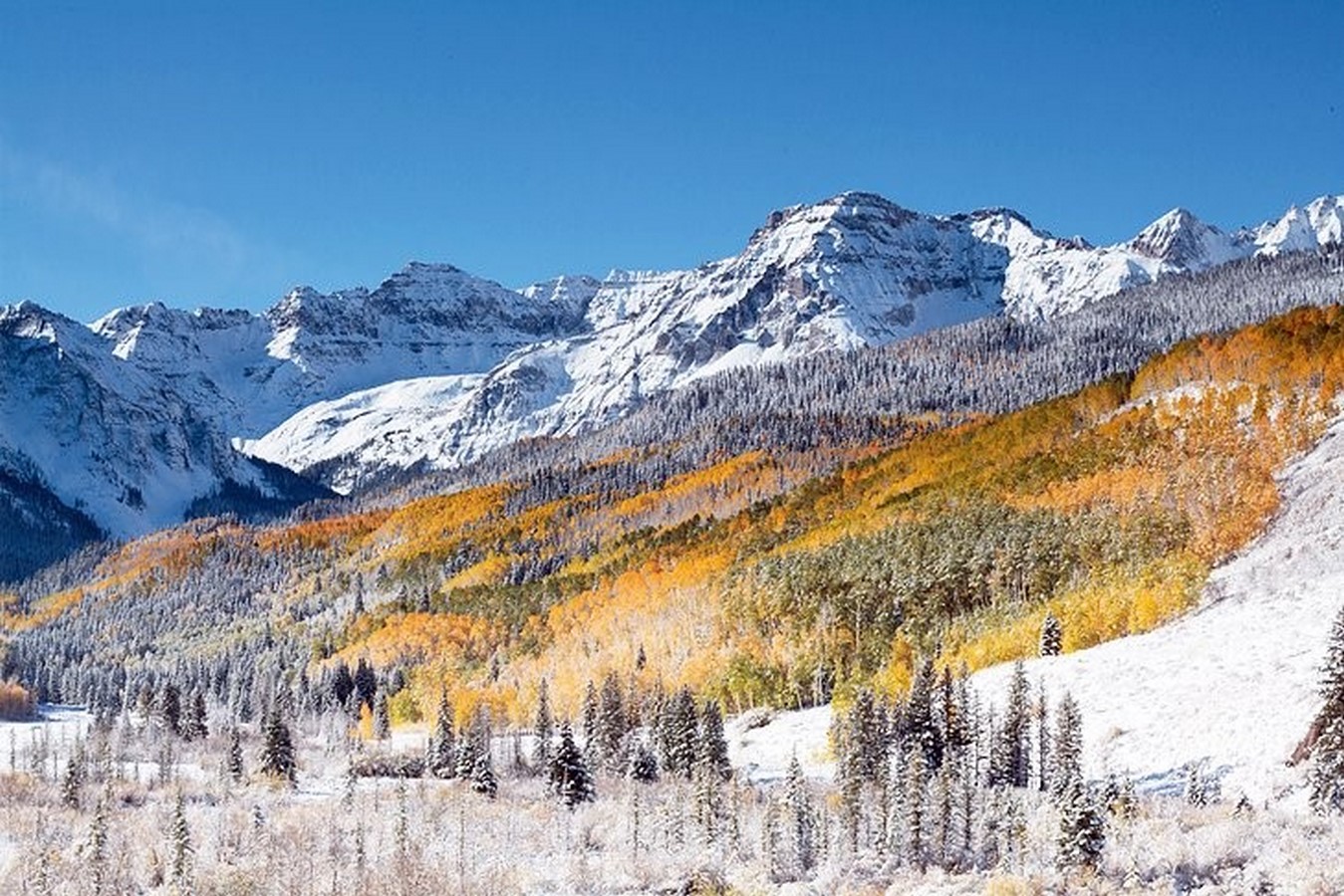 The view of Snow-capped Colorado’s Rocky mountains_©planetware