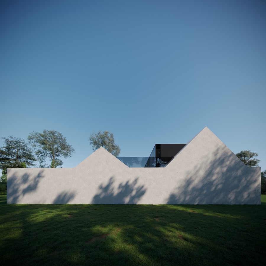 Two minimalistic white barns by the Polish sea by Biams -Sheet4