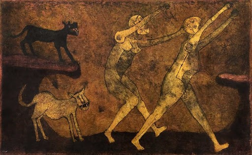 Tamayo’s painting-Dos Personajes Atacados por Perros_©rufinotamayo