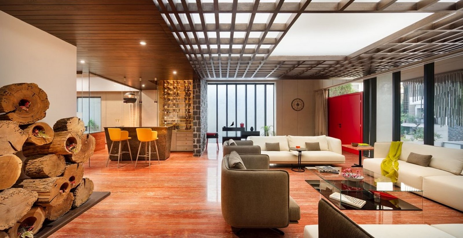 Interior space_https://architecture.live/ladhani-house-hanging-house-noida-archohm-consults/