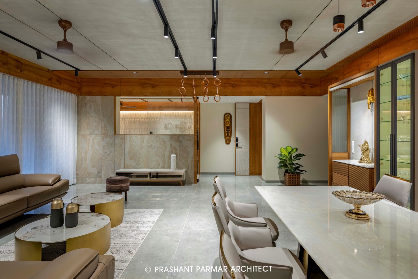 High-End 4 BHK Apartment Interiors At Enstin, Ahmedabad. by prashant Parmar Architect - Sheet6