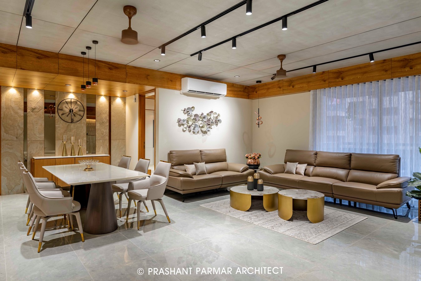High-End 4 BHK Apartment Interiors At Enstin, Ahmedabad. by prashant Parmar Architect - Sheet8