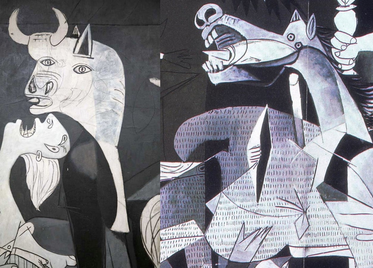 The bull and the horse depicted in Guernica_©Expressions – The Artisera Blog