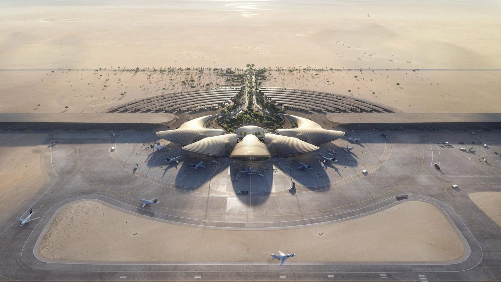 Competition for King Salman International Airport in Saudi Arabia won by Foster + Partners - Sheet
