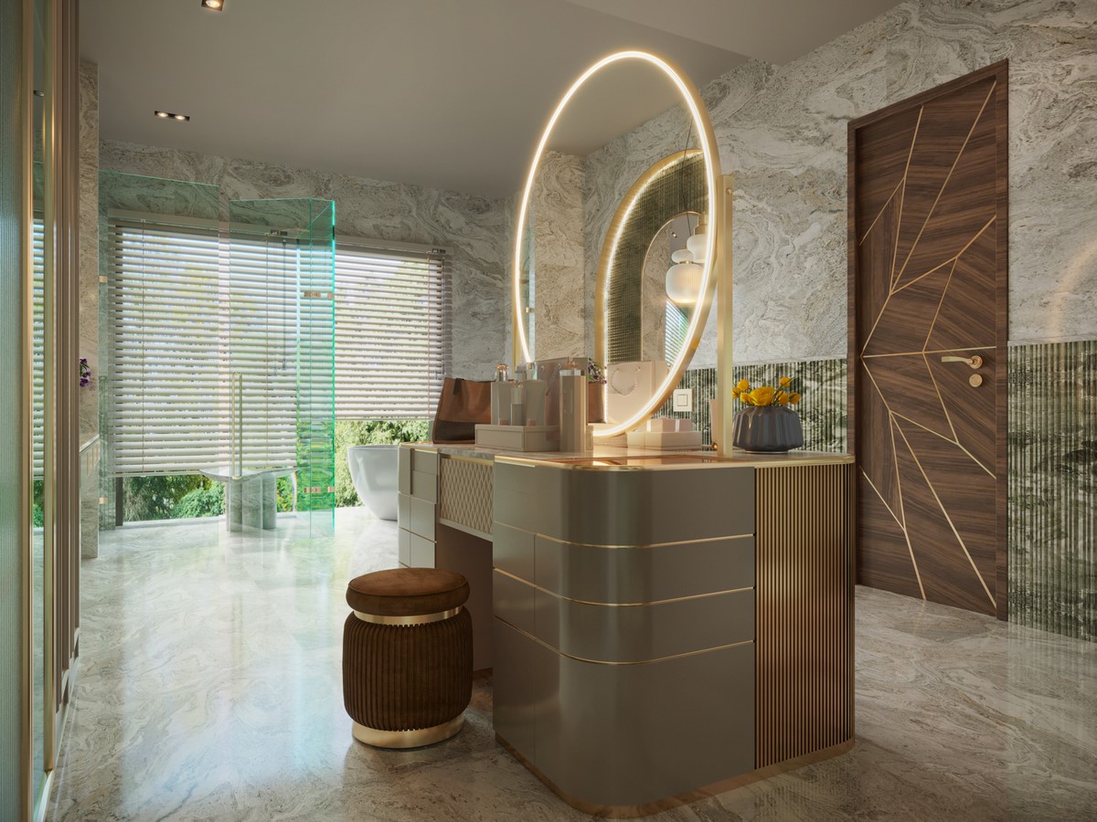 Opulent Bathroom-cum-Walkin Closet by MADS Creations - Sheet2