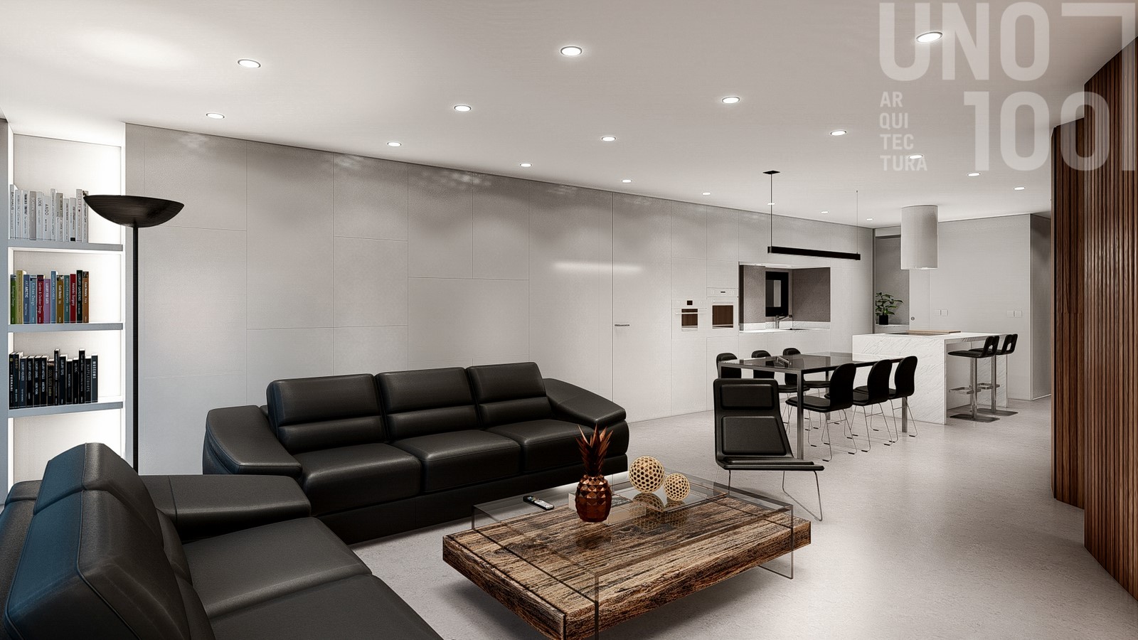 White and Wood House by UNO100 Arquitectura - Sheet7