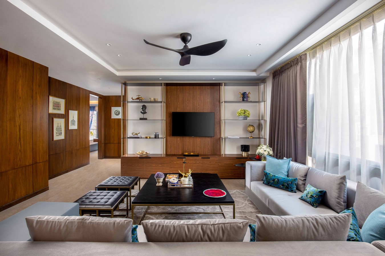 An Elegant Living Cum Dining Area by Pramod Group -Sheet3