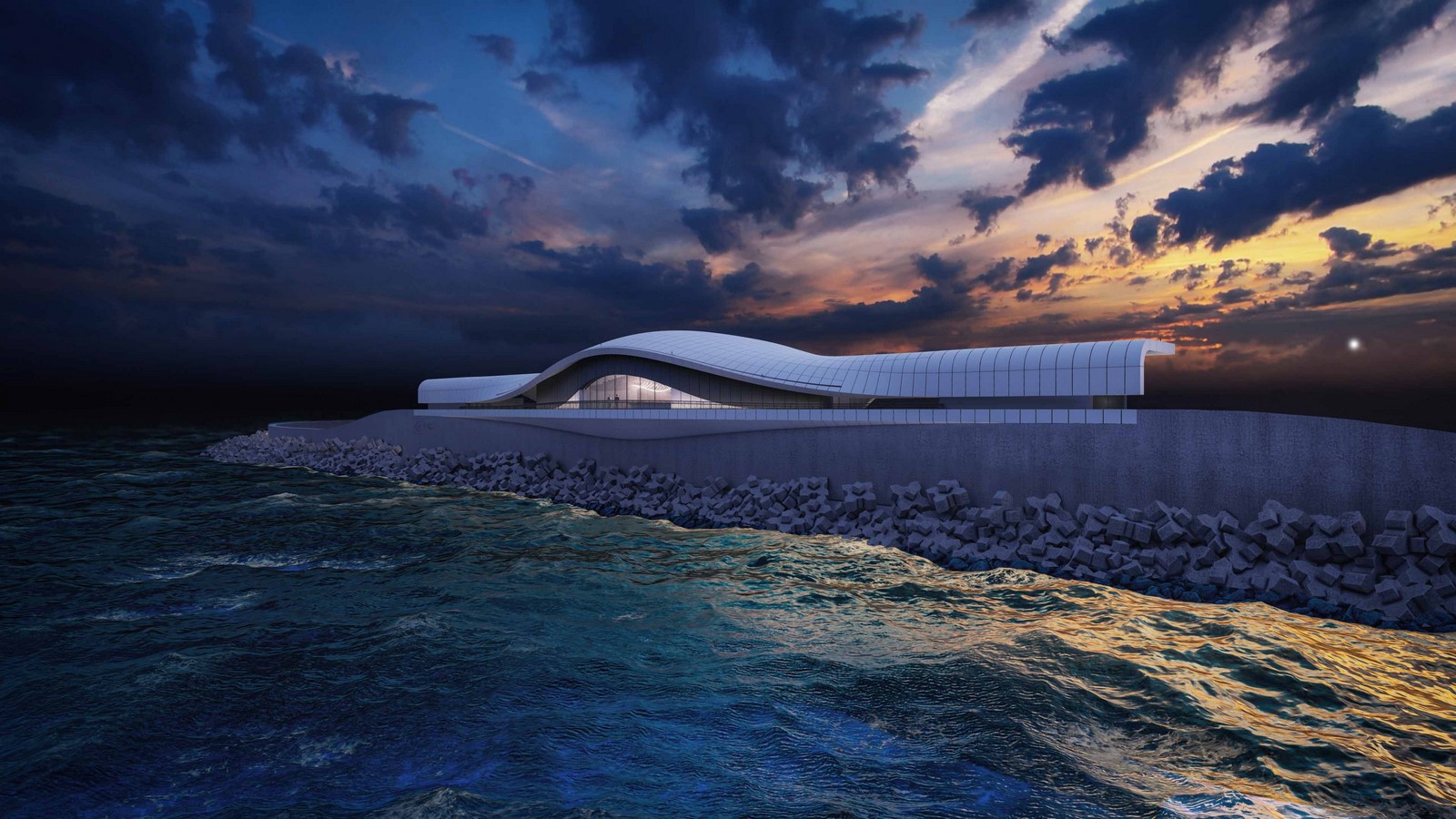 A fluid workspace along riverfront in turkey to be built by Melike altınışık architects - Sheet1