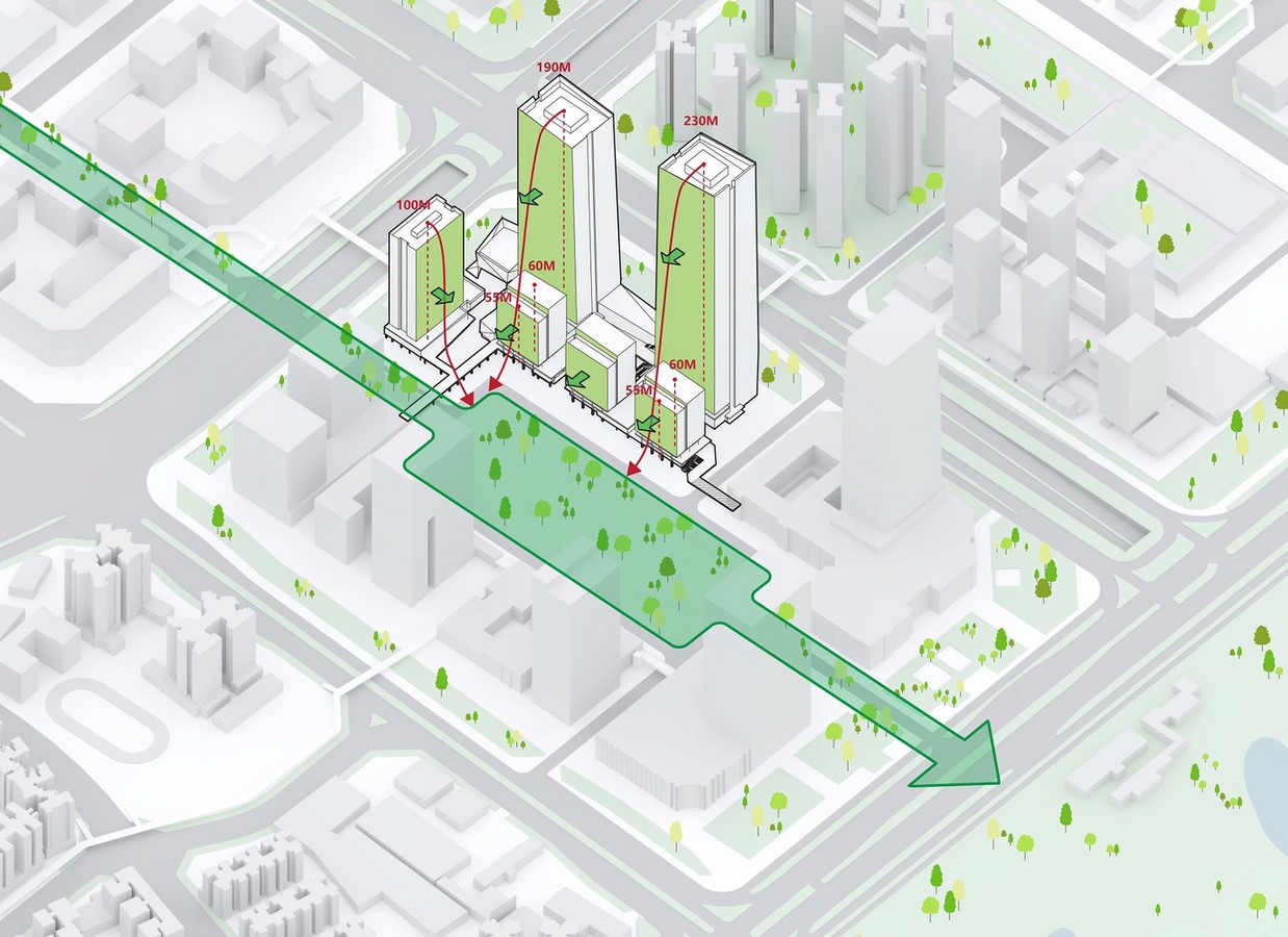 Designs for New Twin Towers and Mixed-Use Complex in Guangzhou unveiled by Aedas and GDAD - Sheet4