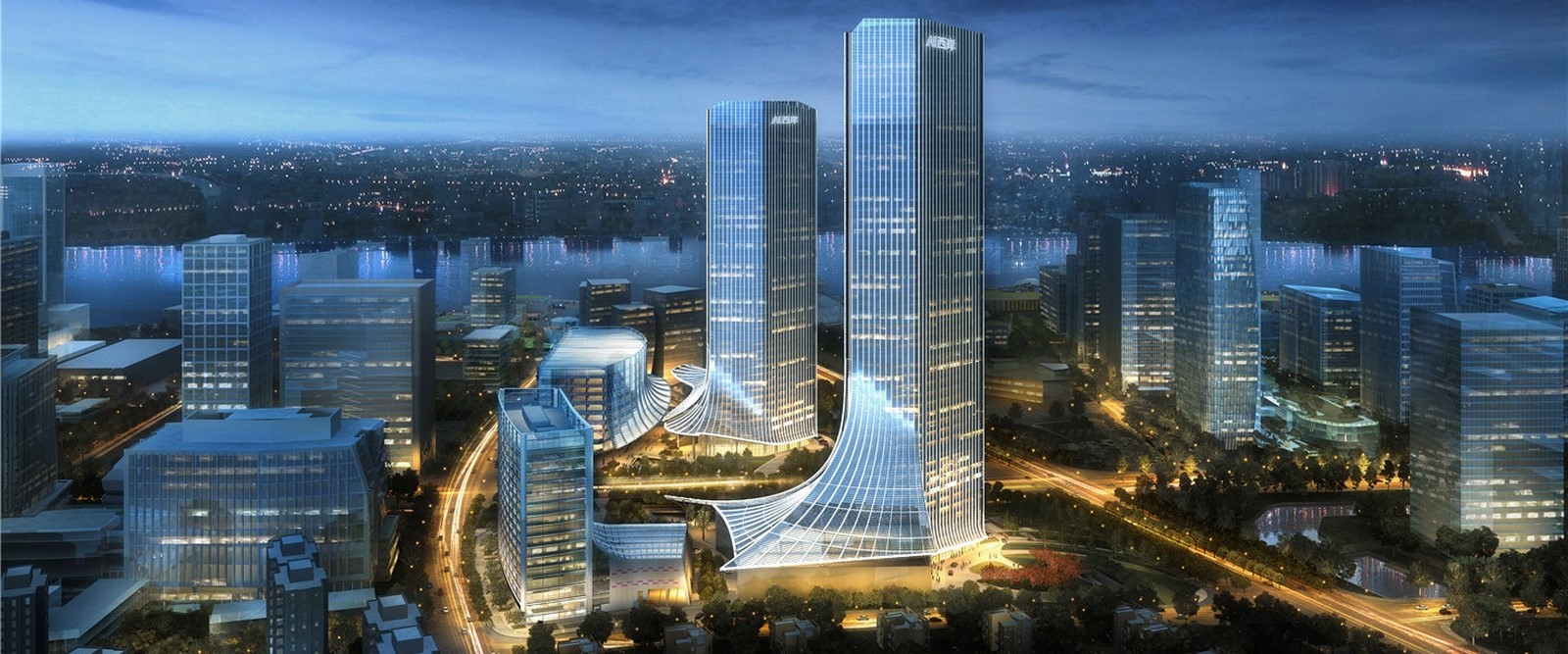 Shanghai West Bund International AI Tower and Plaza by Nikken Sekkei - Sheet1