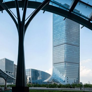 Shanghai West Bund International AI Tower and Plaza by Nikken Sekkei ...