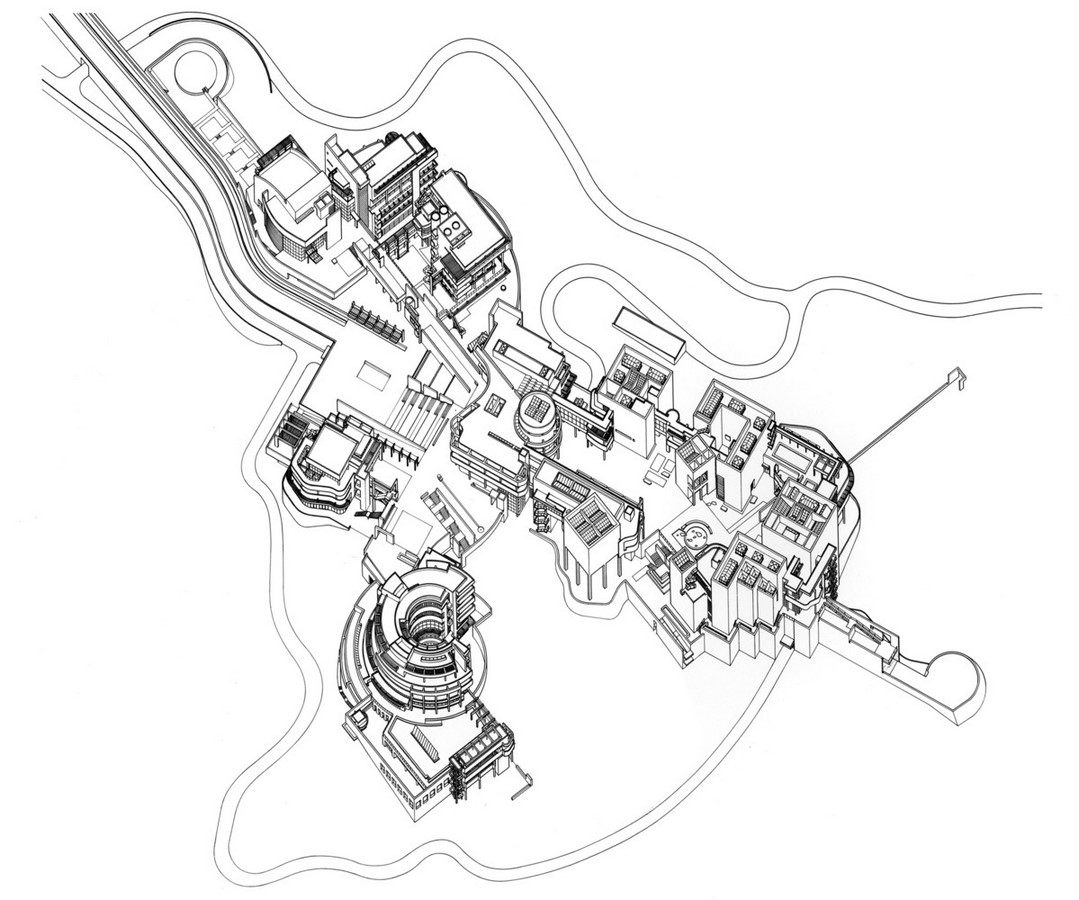 Axonometric_©Richard Meiers and partners architect.