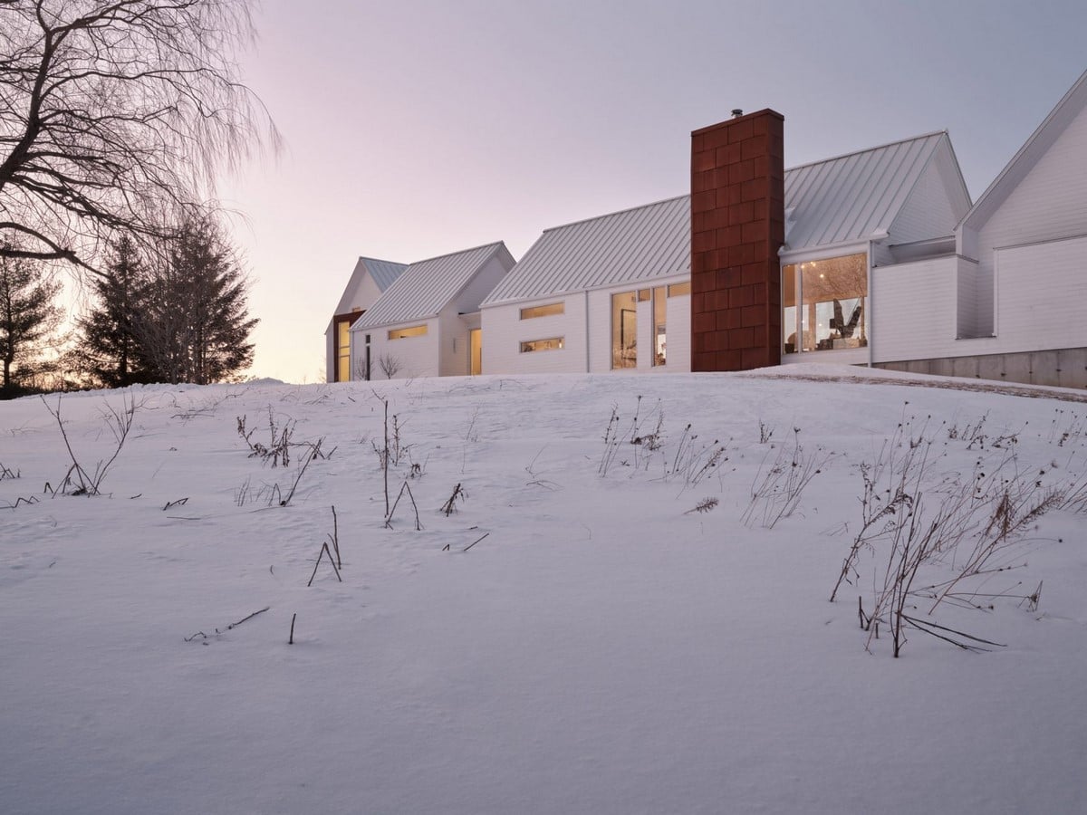 BLDG Workshop places Corten steel details on all-white home in rural Ontario - Sheet6