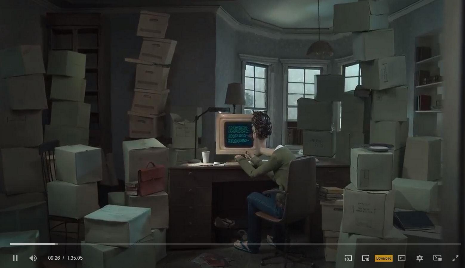 Coraline’s dad’s study looks shabby in the real world. Source_ fmovies.hn