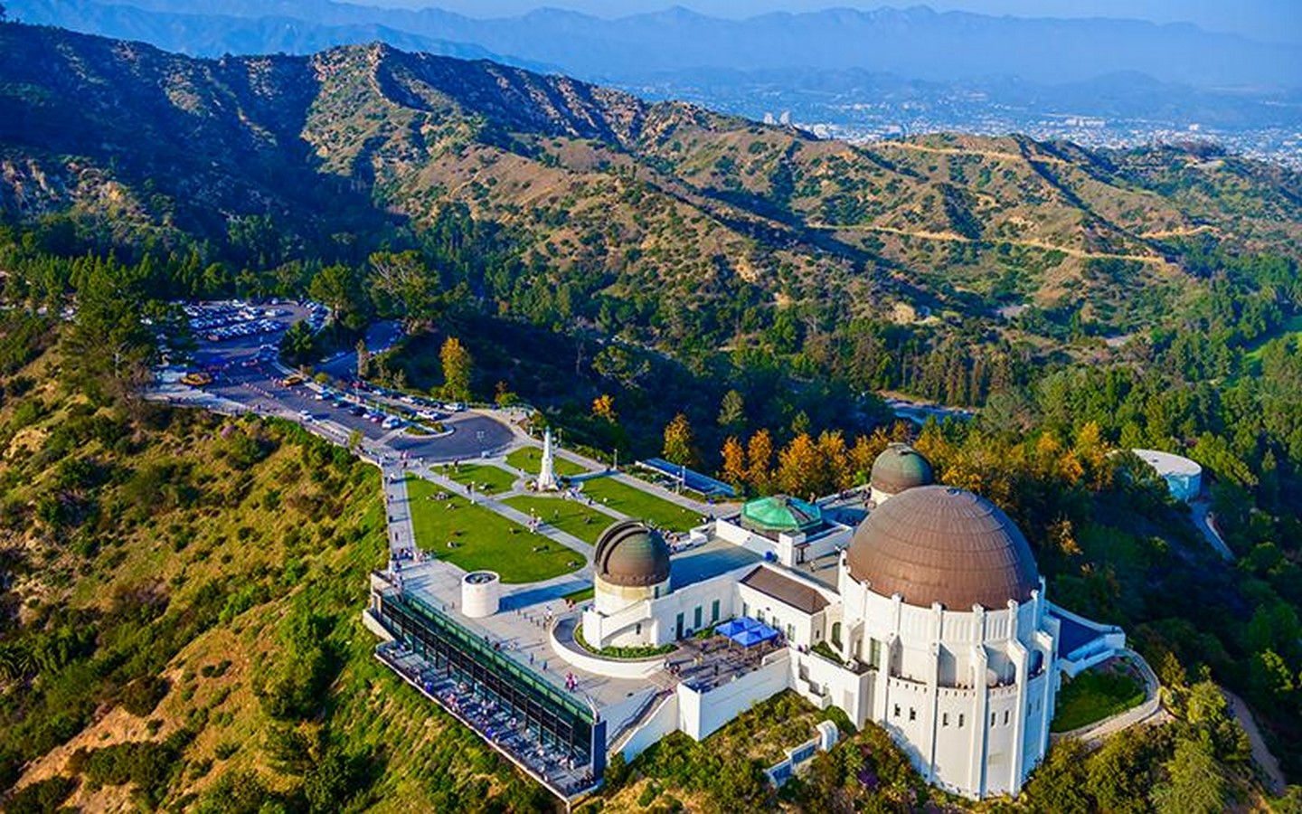 Aerial view of Griffith Park, LA. Creator: dszc_©Getty Images Copyright: David Sucsy