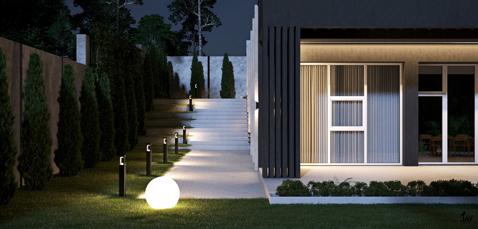 Modern Architecture of a Private House with a Bath by Jay Design Studio - Sheet7