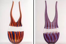 Exquisite Design of Three-Part Cane Incalmo Technique in Blown Glass ...
