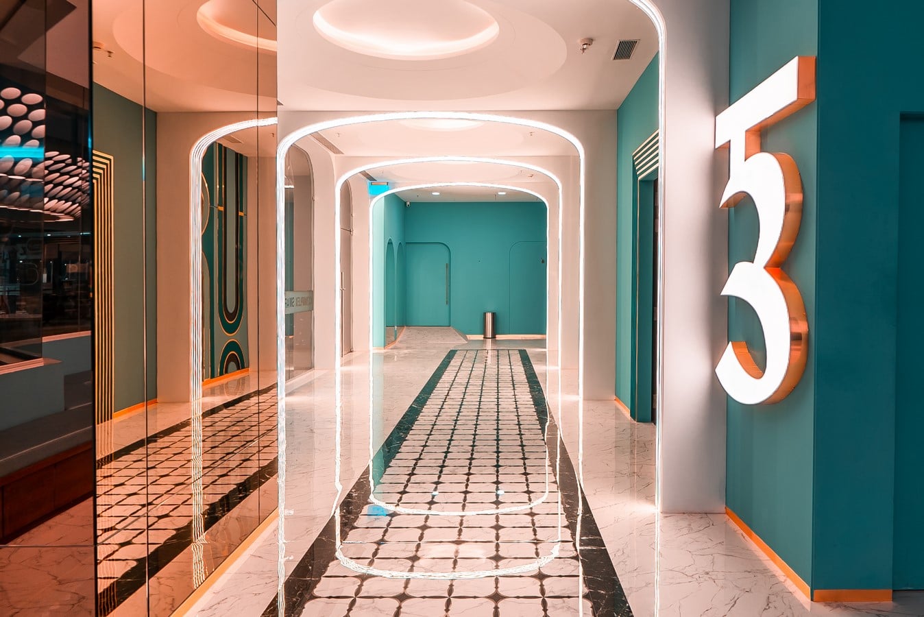 Alluring lobby of a “Connplex” cinema theatre in Ahmednagar by TRES ATELIER - Sheet11