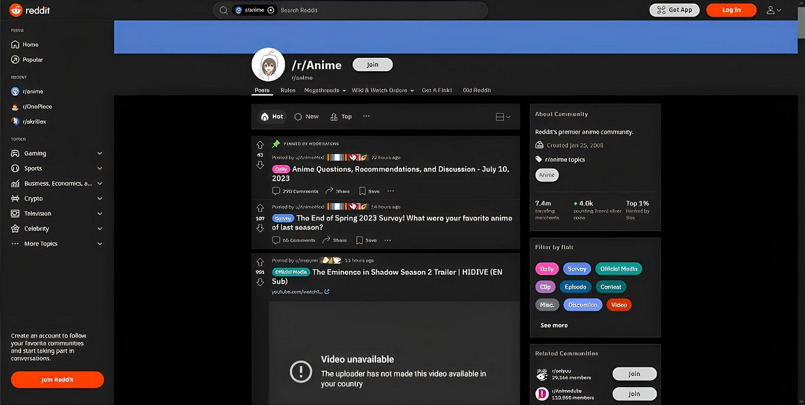 Anime fandom and online communities - Sheet5