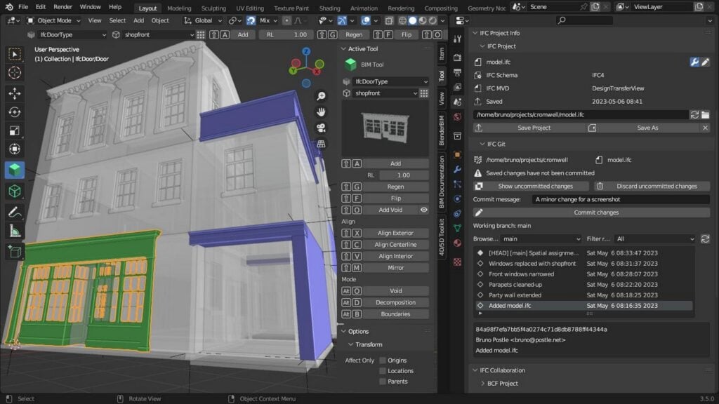 BlenderBIM: openBIM And Open-Source for Building Information Modeling ...