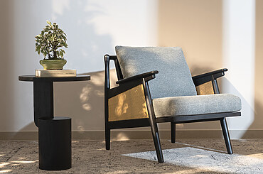 Lapel Accent Chair by Bay Window