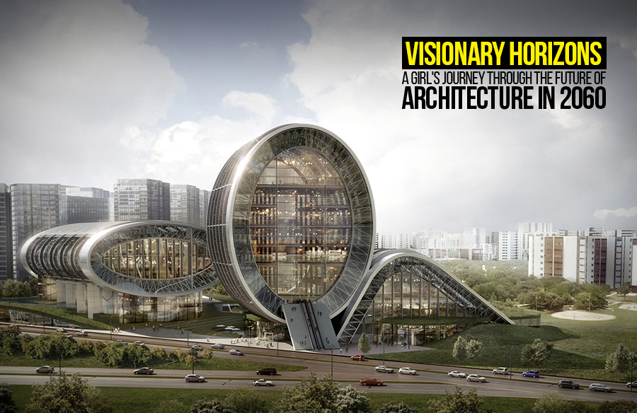 Visionary Horizons: A Girl’s Journey through the Future of Architecture in 2060