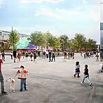 Holographic technology in futuristic urban landscapes-Sheet1