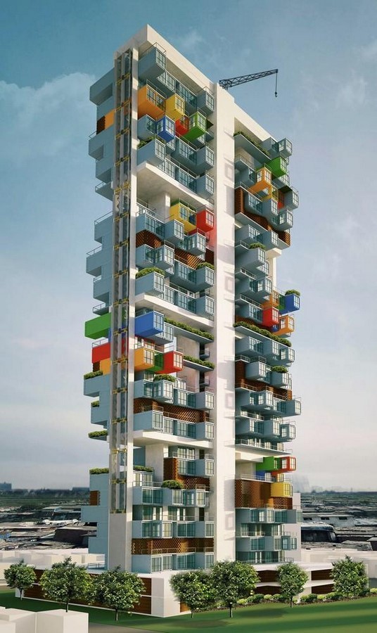 Shipping Container Skyscraper for Mumbai Slum by Ganti + Asociates (GA) Design-Sheet2