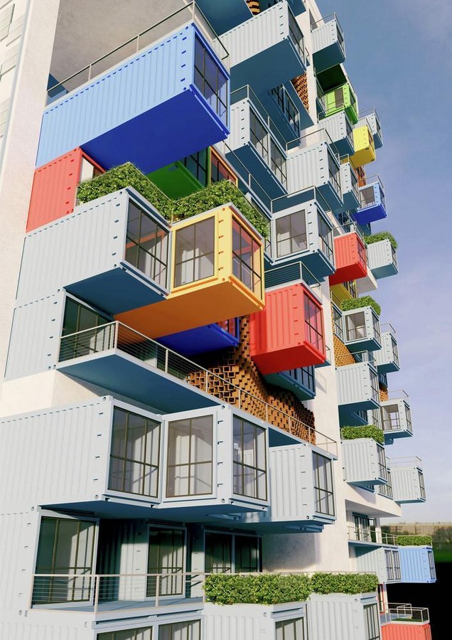 Shipping Container Skyscraper for Mumbai Slum by Ganti + Asociates (GA) Design-Sheet4