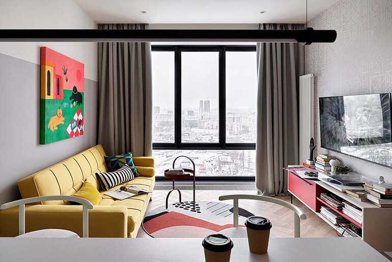 Bright apartment for rent in Moscow by privat designer