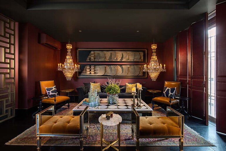 A Master Class in Employing Wine Red in Interiors by Beyond Designs