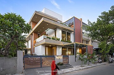 Terracotta Screen House by Prashant Parmar Architect
